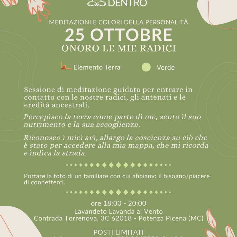Cover Image for VERDE elemento TERRA “Onoro le mie radici”