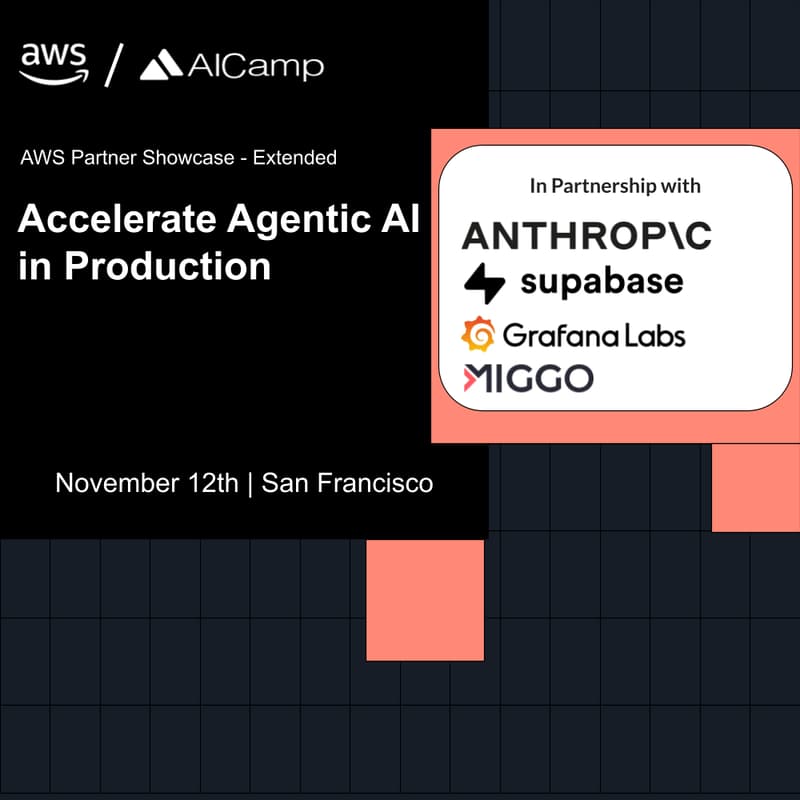 Cover Image for [SF] AWS Partner Showcase Extended with Anthropic, Grafana, Supabase, Miggo
