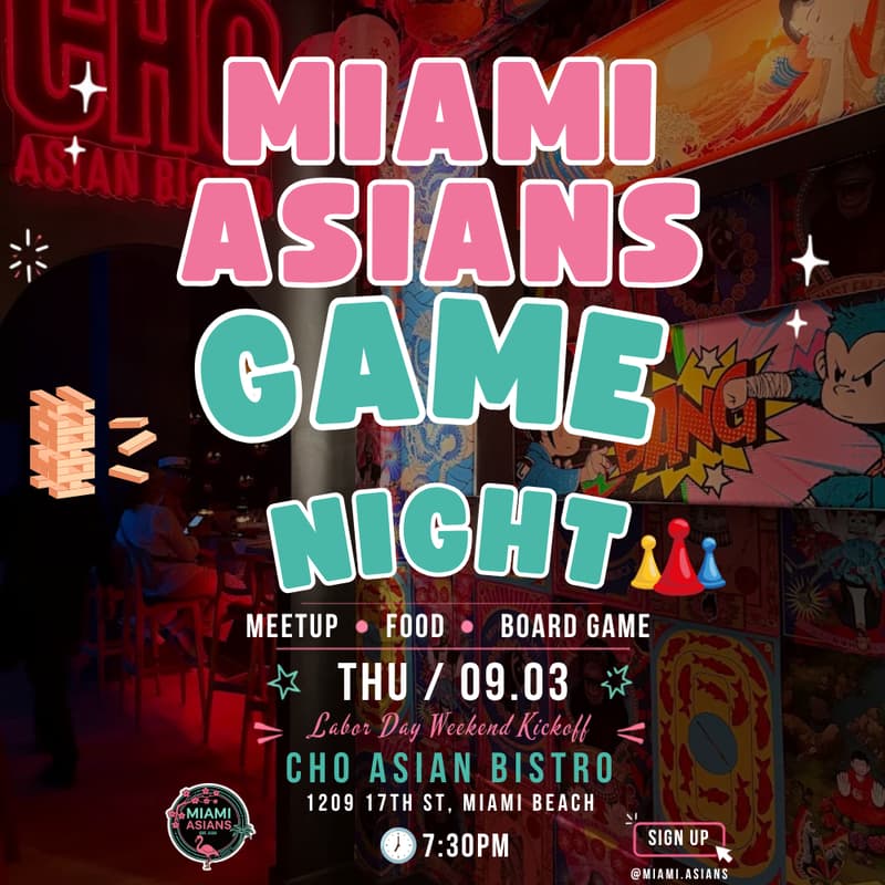 Cover Image for Miami Asians meetup - Game Night