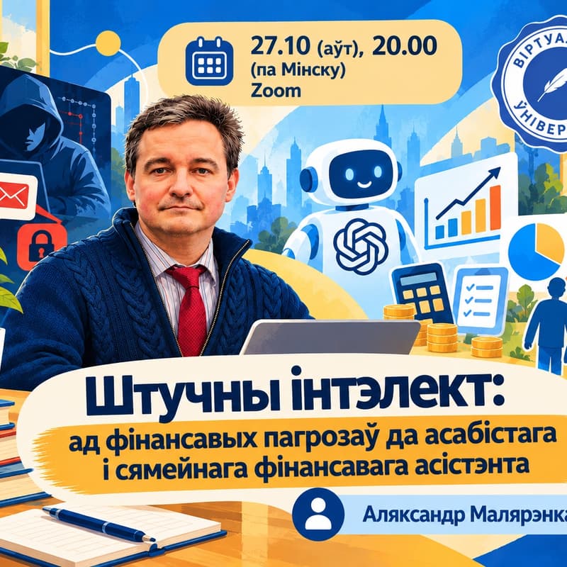 Cover Image for Штучны інтэлект: ад фінансавых пагрозаў да асабістага і сямейнага фінансавага асістэнта