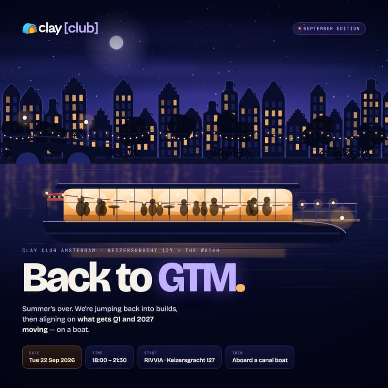 Cover Image for Clay in Amsterdam: Back to GTM