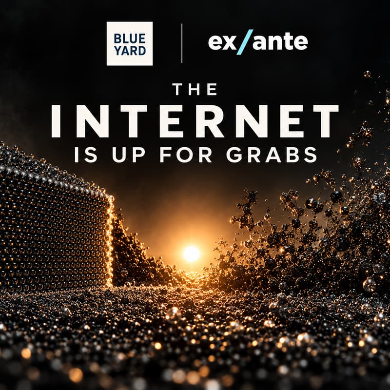 Cover Image for The Internet Is Up for Grabs, hosted by ex/ante and BlueYard