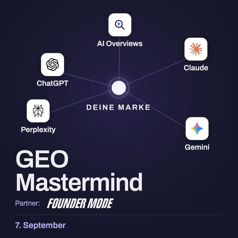 Cover Image for GEO Mastermind: Wie Marken/Start-Ups in AI-Suche sichtbar werden