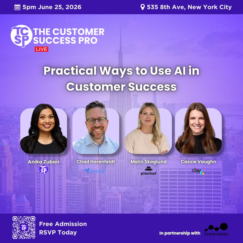 Cover Image for TCSP Live: NYC - Practical Ways to Use AI in Customer Success