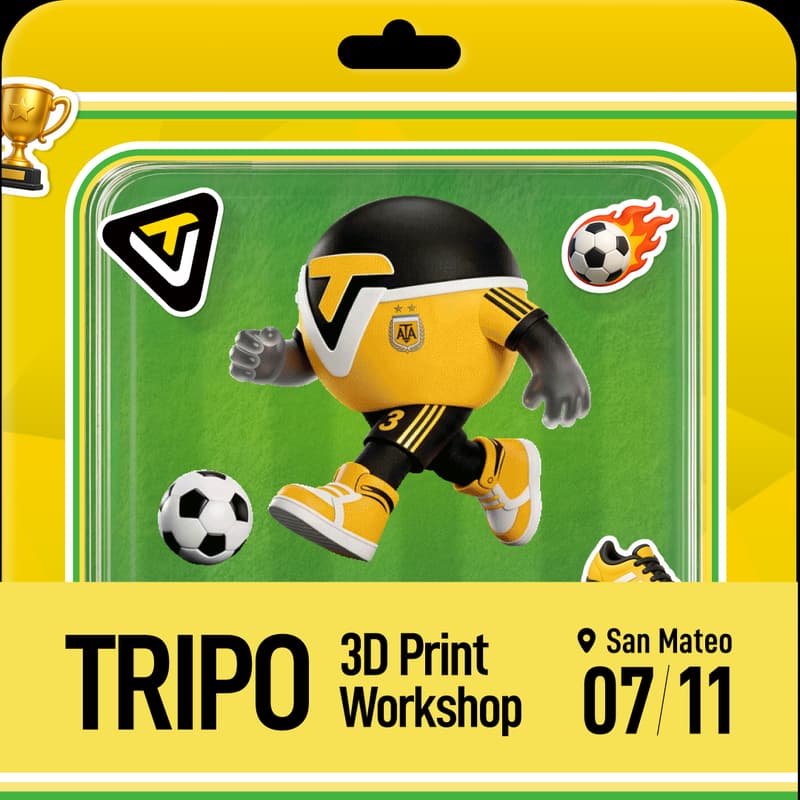 Cover Image for ⚽️World Cup 3D Print Workshop by Tripo⚽️