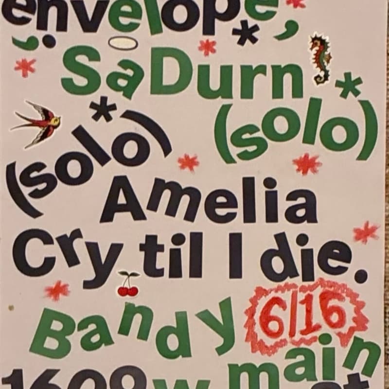 Cover Image for Sadurn (solo), Amelia Cry Till I Die, Bandy