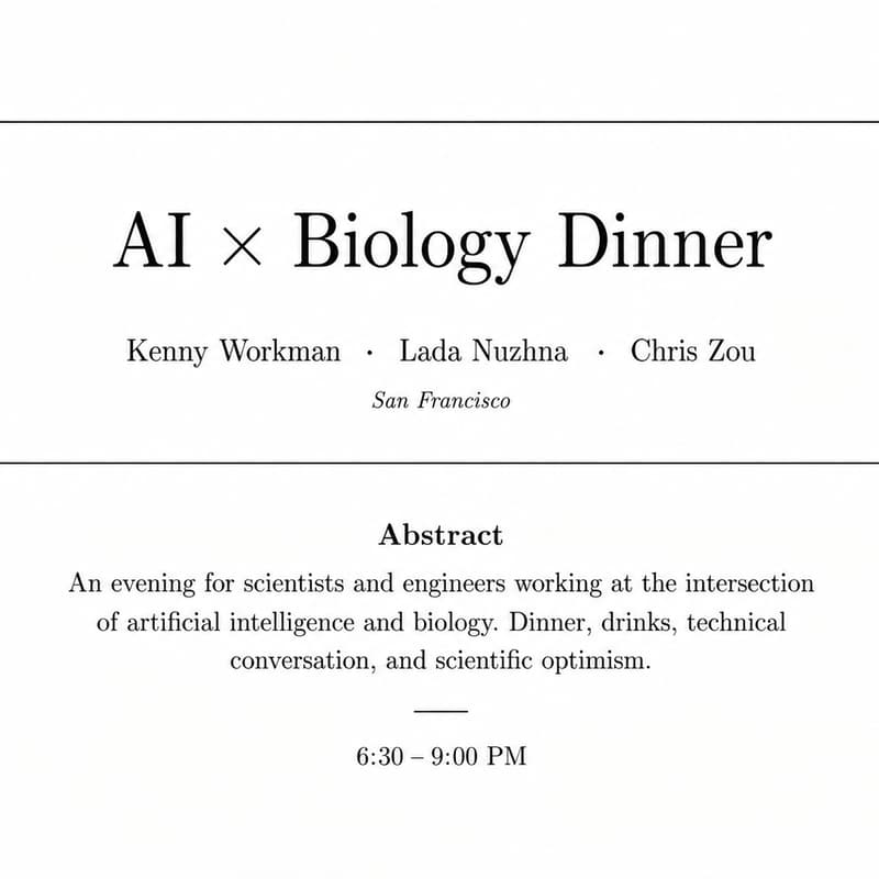 Cover Image for AI × Biology Dinner