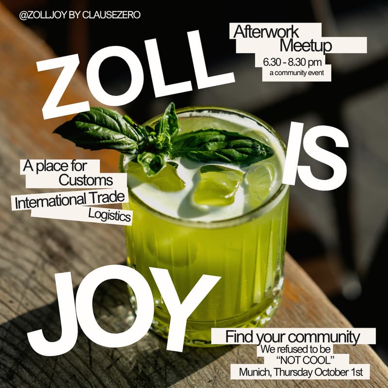 Cover Image for ZollJoy #01 | Customs, Trade & Logistics Afterwork