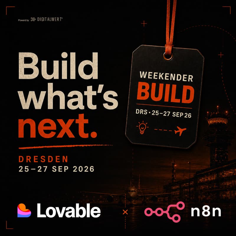 Cover Image for Weekender Build — drei Tage. Dein Projekt. Das Ziel: Sonntag 14:00 live sein.