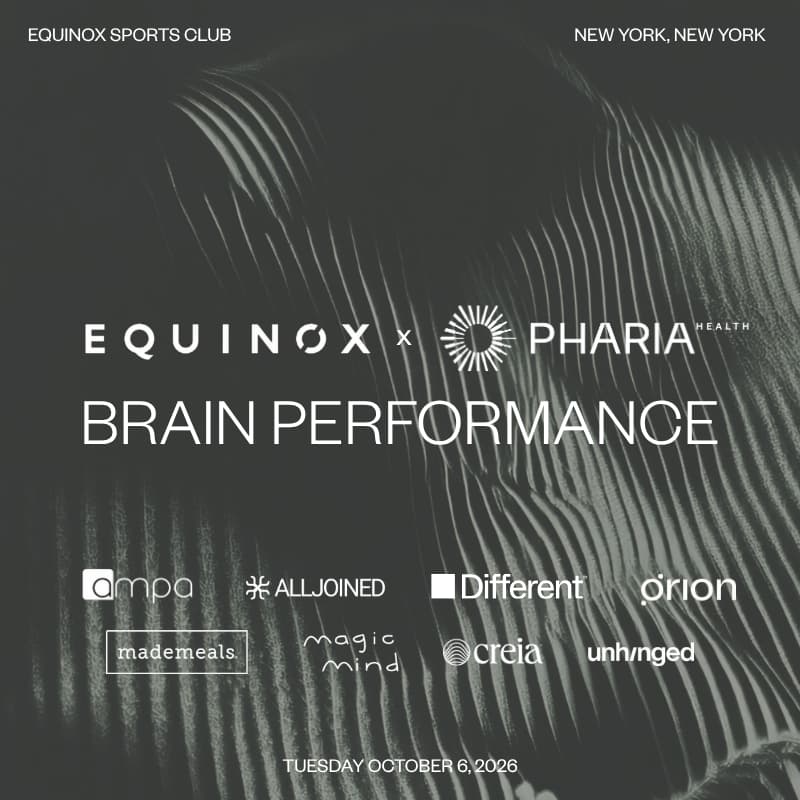 Cover Image for Equinox + Pharia Health present Performance: Brain Edition (NYC)