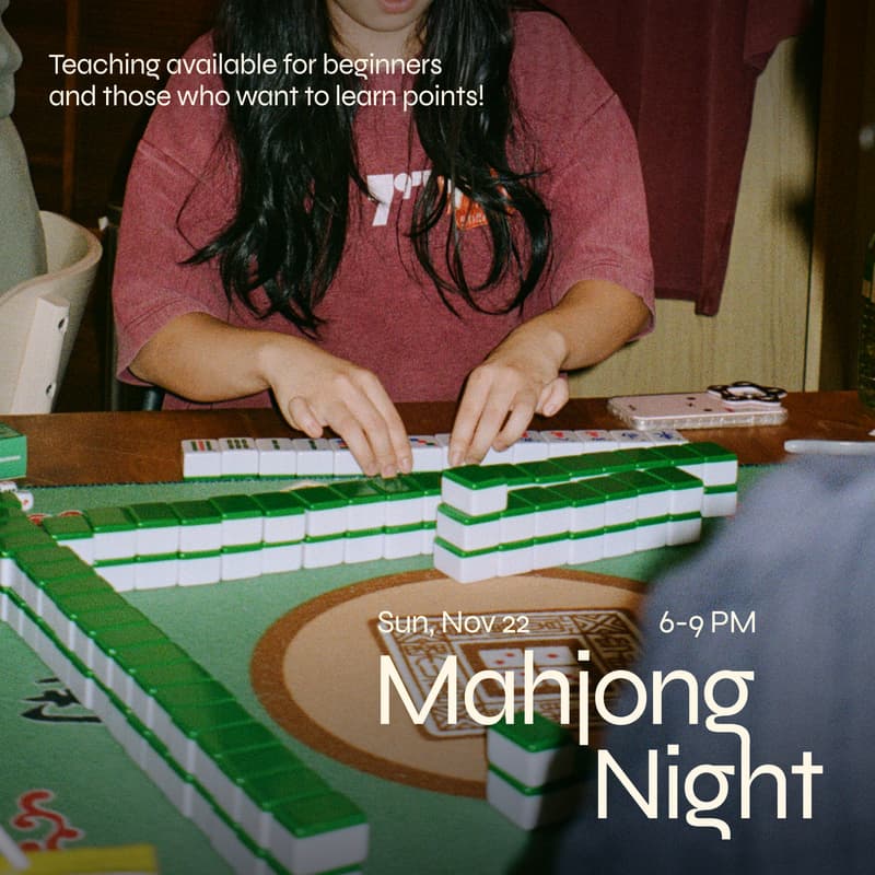 Cover Image for Mahjong Night (Beginner friendly!)