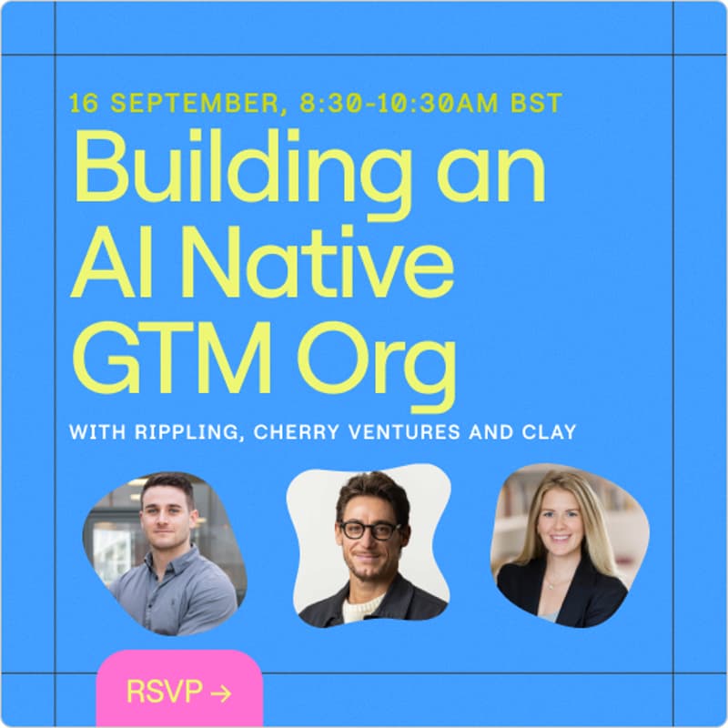 Cover Image for Building an AI-Native GTM Org with Rippling, Clay and Cherry Ventures
