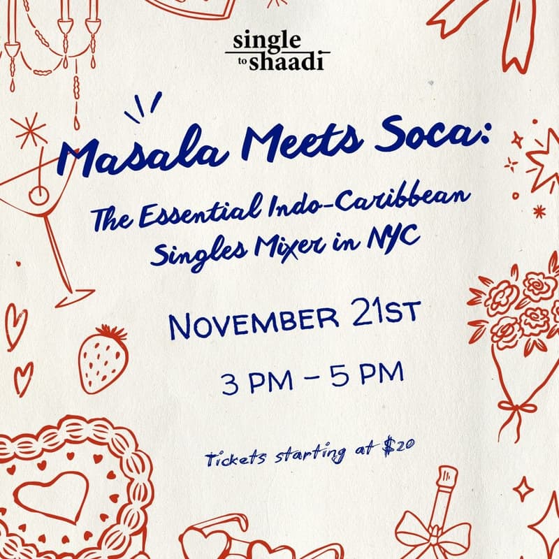 Cover Image for Masala Meets Soca: The Essential Indo-Caribbean Singles Mixer in NYC