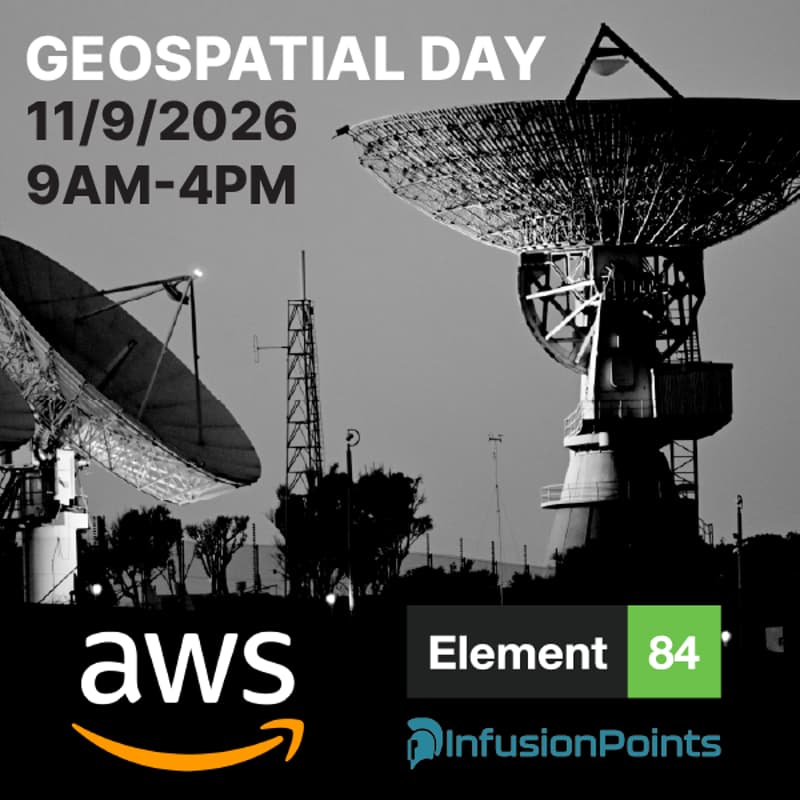 Cover Image for US Geospatial Day Hosted by AWS and Element 84