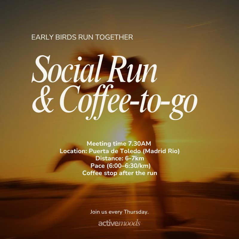 Cover Image for Social Run & Coffee To Go - MADRID (Madrid Río)