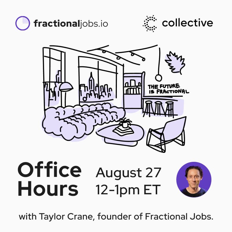 Cover Image for August Office Hours w/ Taylor Crane of Fractional Jobs
