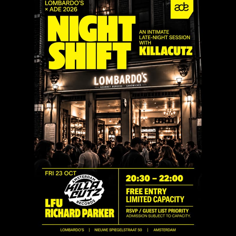 Cover Image for Lombardo’s ADE Night Shift x KillaCutz feat LFU and Richard Parker