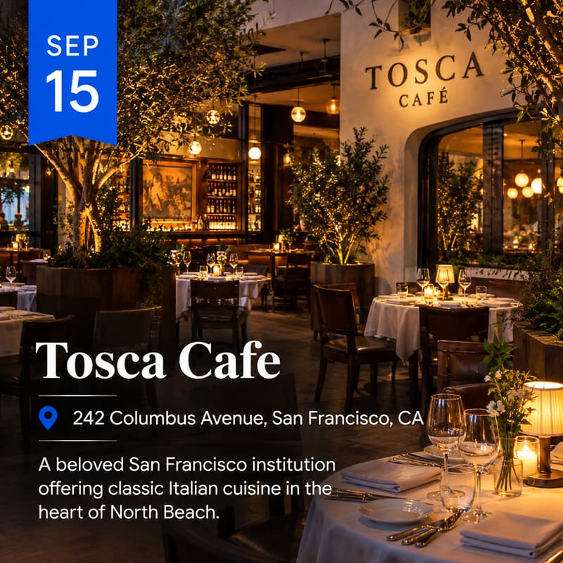Cover Image for Dinner at Tosca Cafe
