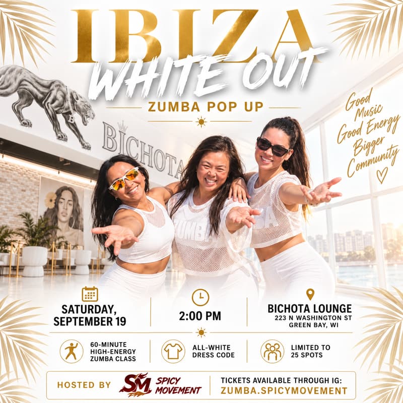 Cover Image for Spicy Movement Zumba Pop-Up: Ibiza Whiteout