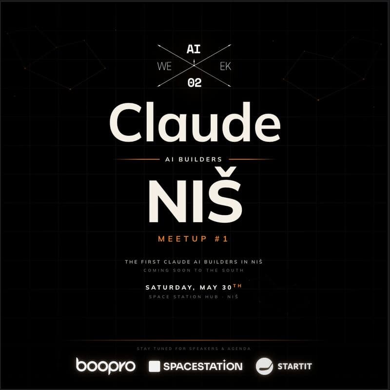 Cover Image for Claude AI Builders Niš Meetup #1: Hello Jug