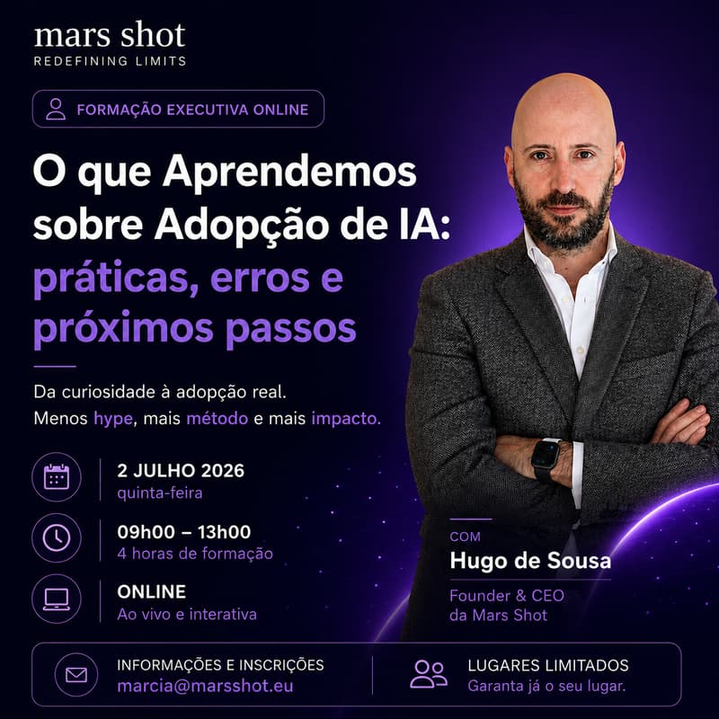 Cover Image for Formação Executiva Online: O que Aprendemos sobre Adopção de IA: práticas, erros e próximos passos
