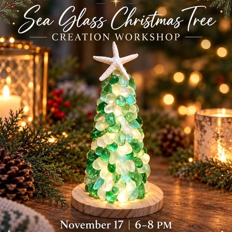 Cover Image for Sea Glass Christmas Tree Workshop with Mystic Mana