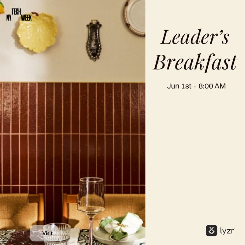 Cover Image for LEADER’S BREAKFAST : Opening morning of NY Tech Week