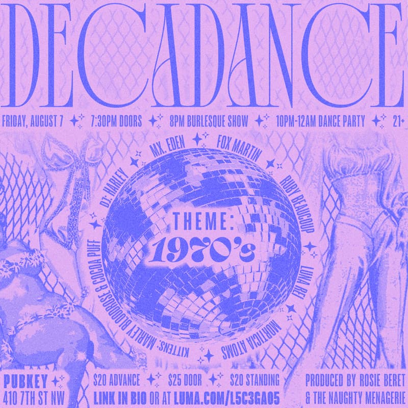 Cover Image for Decadance: Burlesque Show & Dance Party
