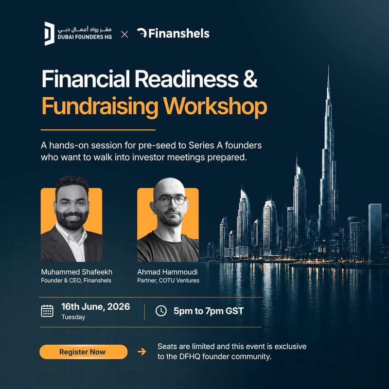 Cover Image for DFHQ Investor Series With Finanshels & Ahmad Hammoudi from COTU Ventures
