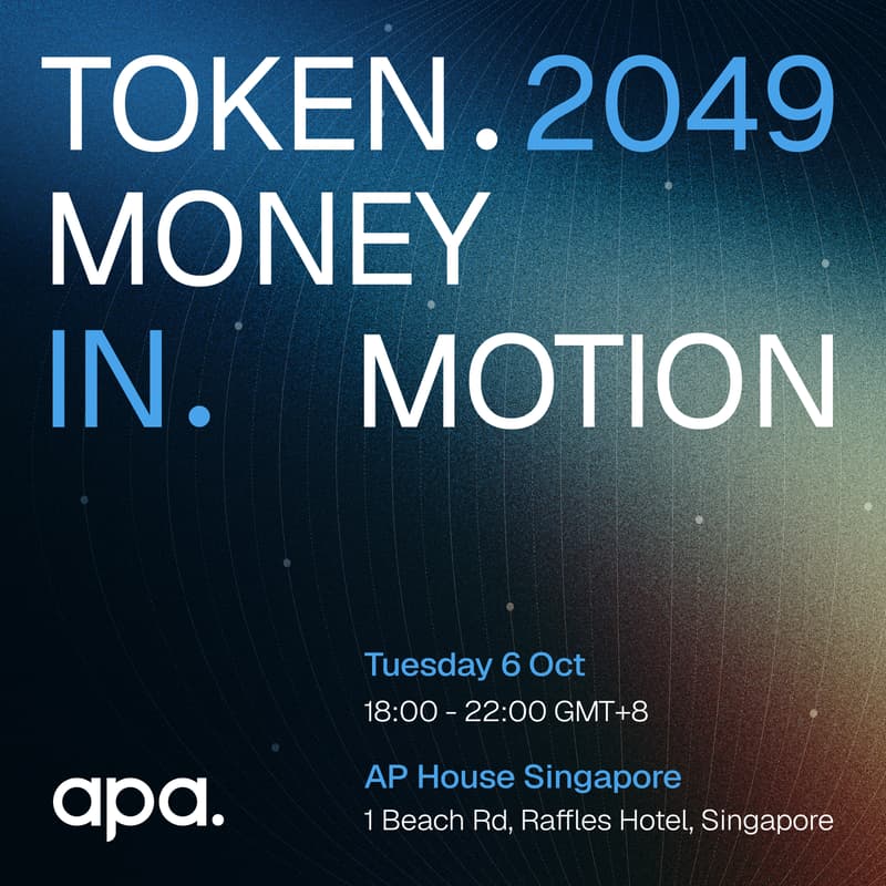 Cover Image for Money in Motion: TOKEN2049 An evening hosted by APA
