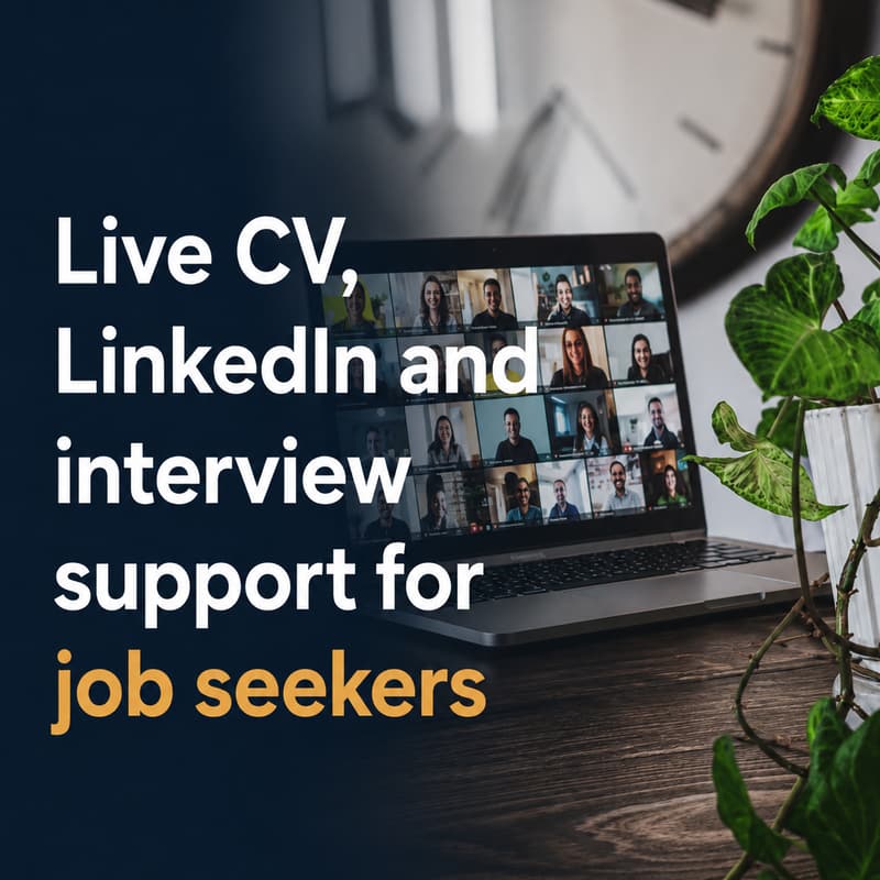 Cover Image for Live CV, LinkedIn and interview support for job seekers