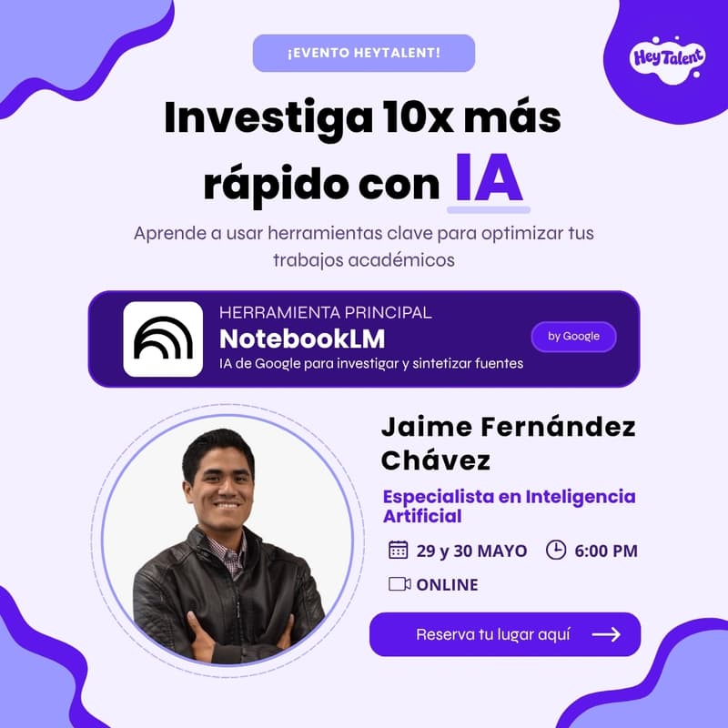 Cover Image for Investiga 10 veces más rápido con IA: usa NotebookLM y herramientas clave para tus trabajos