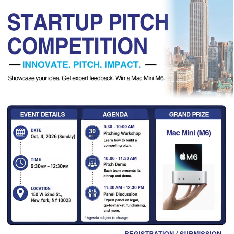 Cover Image for CAST-GNY Startup Pitch Competition 2026