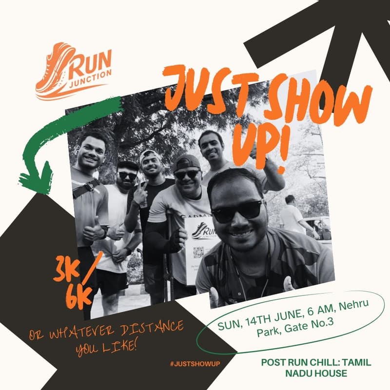Cover Image for Just Show Up - Run your own distance !! | Nehru Park 🍃 | Run Junction