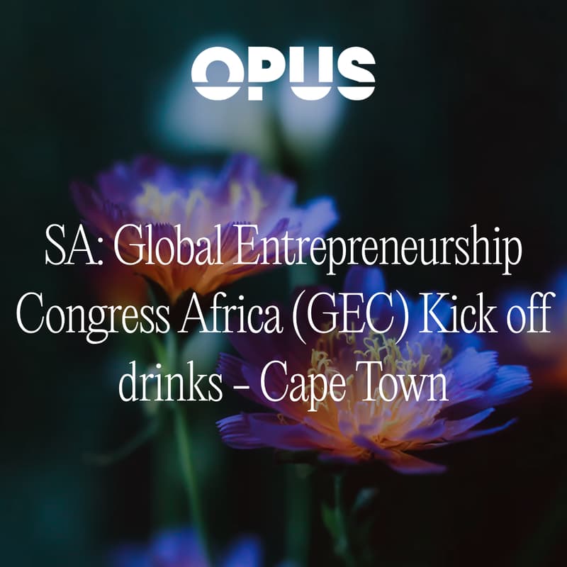 Cover Image for SA: Global Entrepreneurship Congress Africa (GEC) Kick off drinks - Cape Town