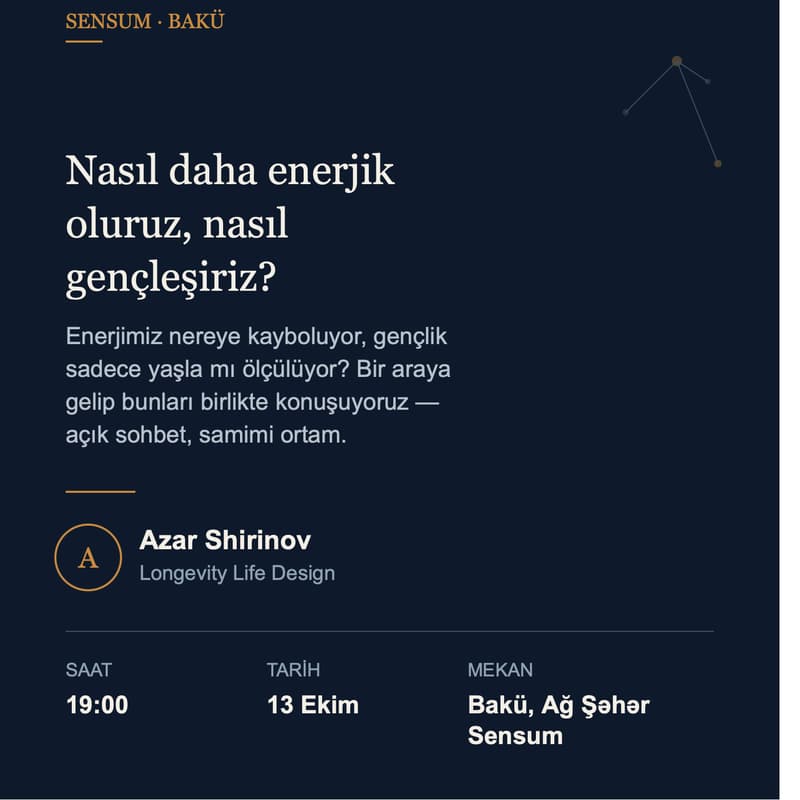 Cover Image for Enerji ve Gençleşme Üzerine Açık Sohbet