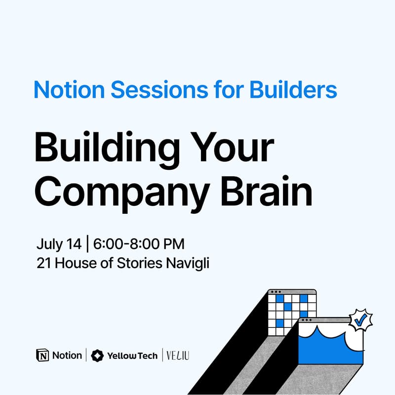 Cover Image for Notion x Yellow Tech live event - Building Your Company Brain