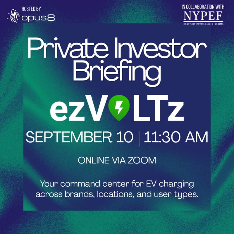 Cover Image for ezVOLTz Private Investor Briefing - Virtual