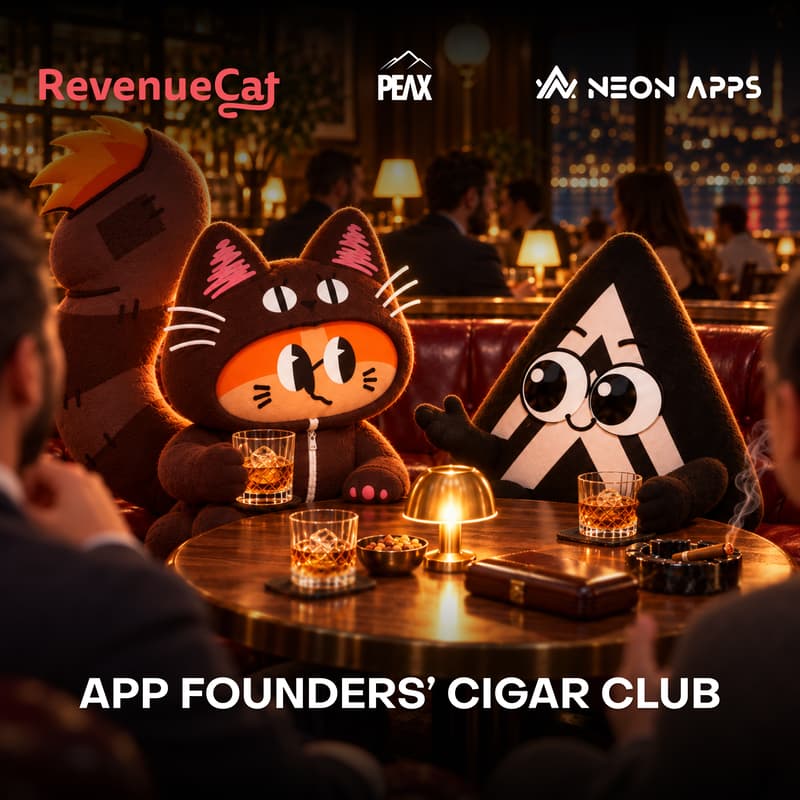 Cover Image for RevenueCat × Peax × Neon Apps App Founders' Cigar Club