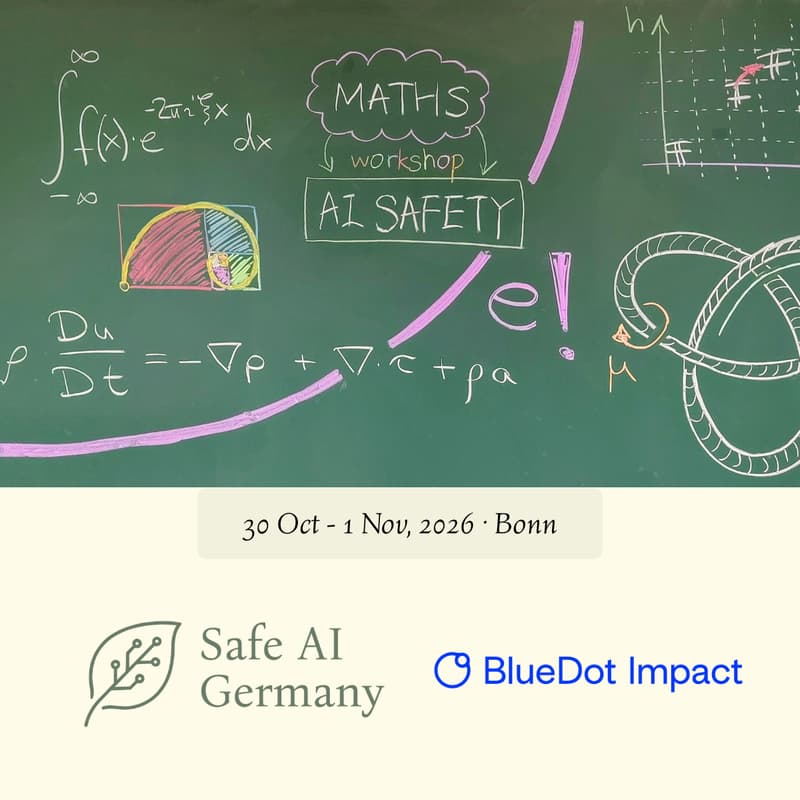 Cover Image for Maths for AI Safety Workshop (description only, application separate)