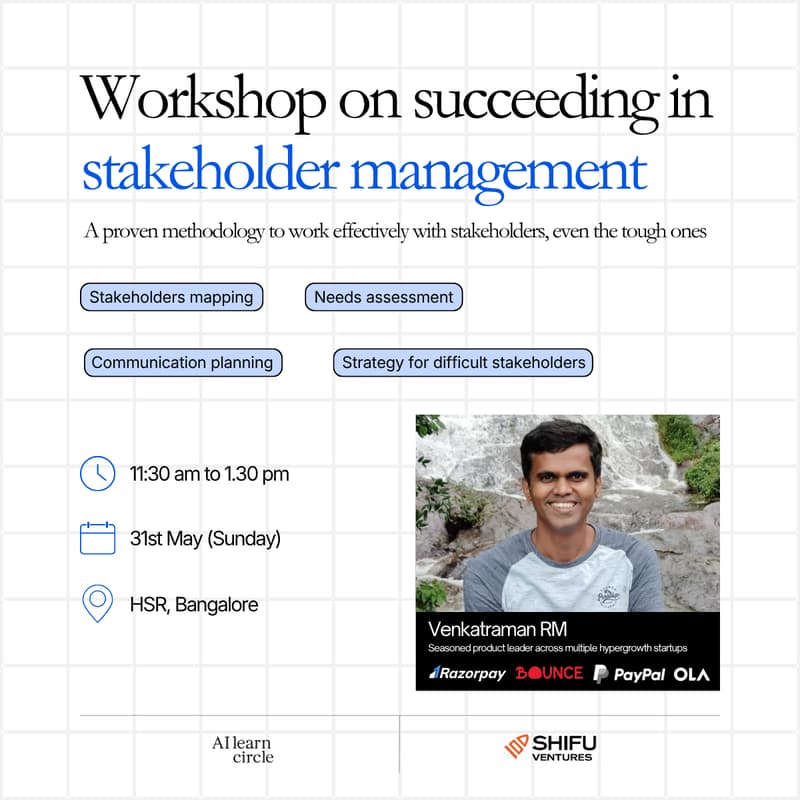 Cover Image for Workshop on succeeding in stakeholder management