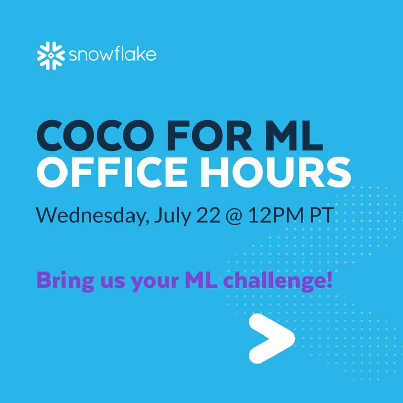 Cover Image for Office Hours: Agentic ML with Snowflake CoCo