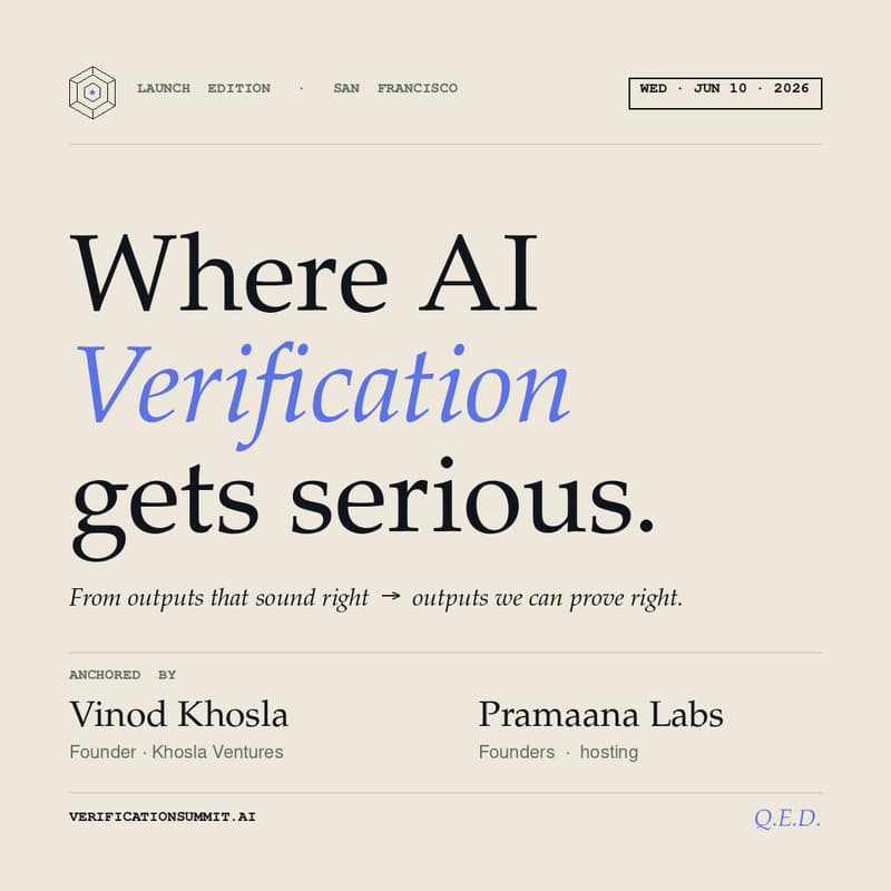 Cover Image for The Verification Summit — Launch Edition · San Francisco