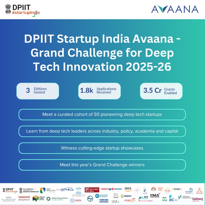Cover Image for Culmination Summit: DPIIT Startup India - Grand Challenge for Deep Tech Innovation 2025-26