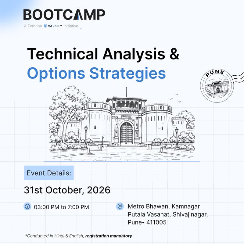 Cover Image for Technical Analysis & Options Strategies | Zerodha Bootcamp | Pune Edition
