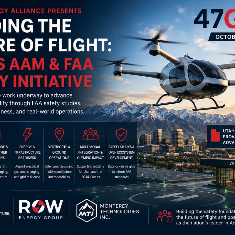 Cover Image for Building the Future of Flight: Utah’s AAM & FAA Safety Initiative