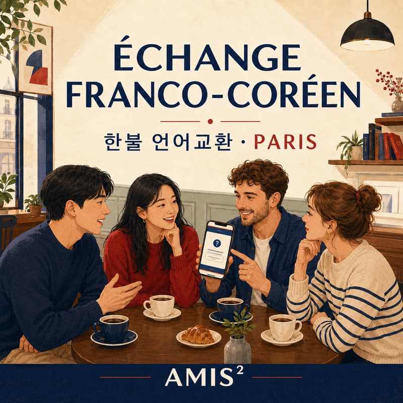 Cover Image for Échange Franco-Coréen 🇰🇷🇫🇷 Amis² 한불 언어교환 Paris