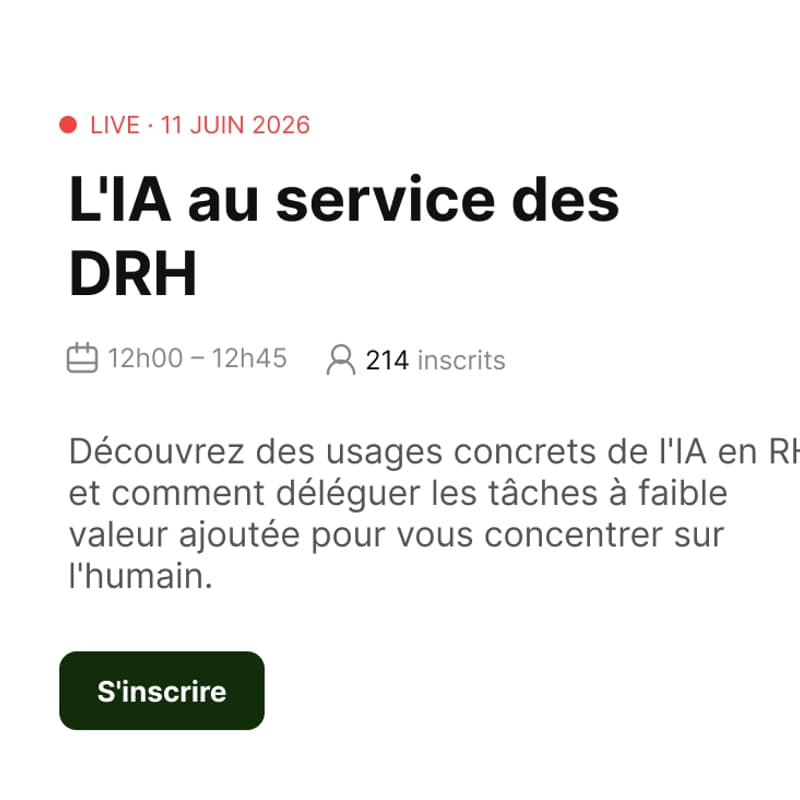 Cover Image for IA & RH : 3 utilisations concrètes pour gagner du temps