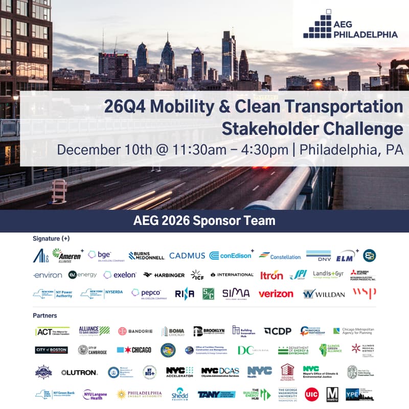 Cover Image for AEG Philadelphia 26Q4 Mobility & Clean Transportation Stakeholder Challenge