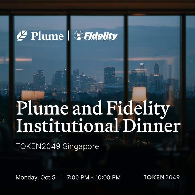 Cover Image for Plume & Fidelity Institutional Dinner | TOKEN2049 Singapore
